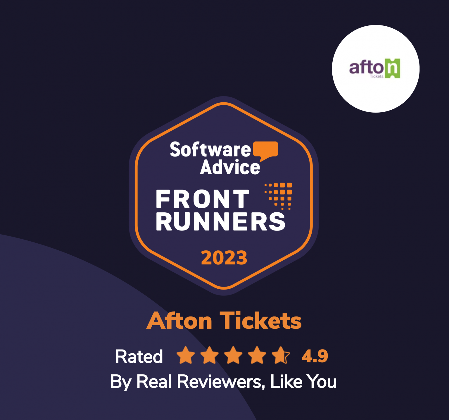 Afton Tickets Recognized As Top Ticketing Software by Software Advice